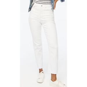 J. Crew Factory White Stovepipe Straight Jean in Signature Stretch+ Size 30 NWT